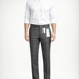 Perry Ellis Gray Glen Plaid Dress Pants